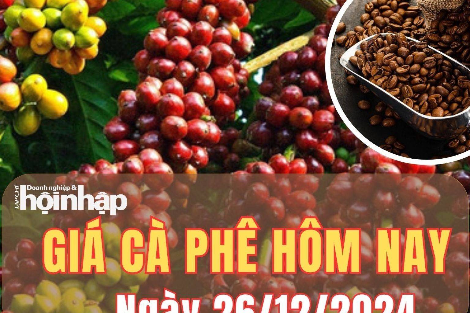 Giá cà phê hôm nay 26/12/2024: Giá cà phê thế giới duy trì đà tăng nhẹ