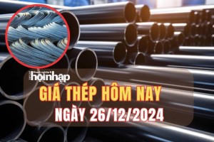 Giá thép hôm nay 26/12: Thép trên sàn giao dịch quay đầu giảm 0,03% xuống 3.249 CNY/tấn