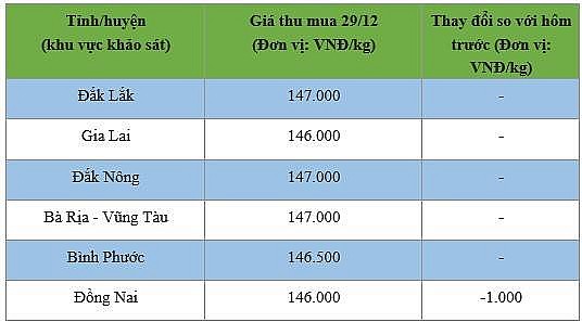 Bảng giá tiêu trong nước ngày 29/12/2024 Bảng giá tiêu trong nước ngày 29/12/2024