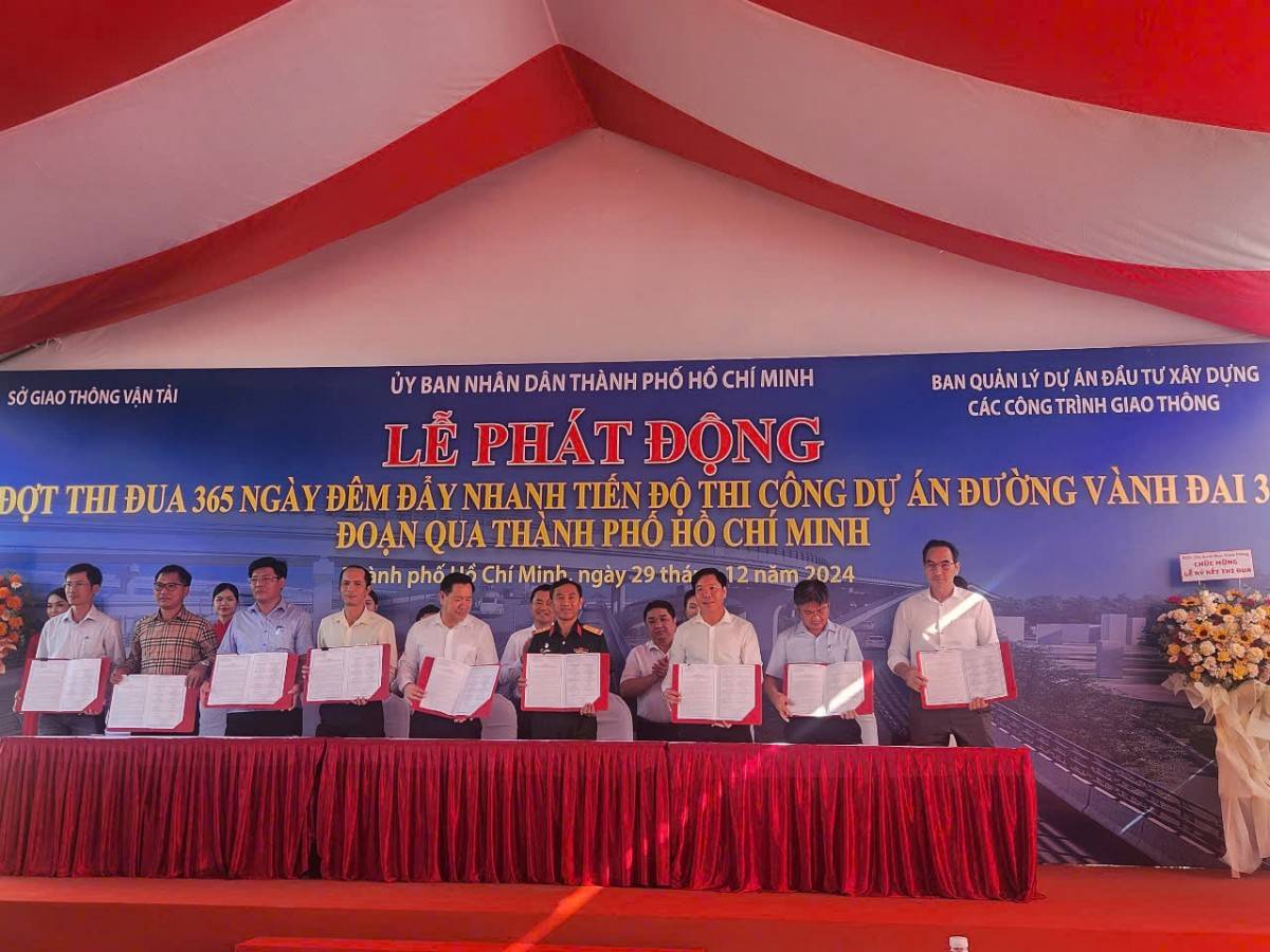 TP.HCM: Phát động thi đua 365 ngày đêm để về đích vào tháng 6/2026 dự án đường Vành đai 3