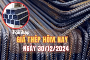 Giá thép hôm nay 30/12: Giá thép quốc tế tăng nhẹ, đánh dấu phiên tăng thứ hai liên tiếp