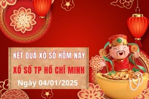 Xổ số Thành phố Hồ Chí Minh ngày 4 tháng 1 năm 2025, XSHCM ngày 4 tháng 1