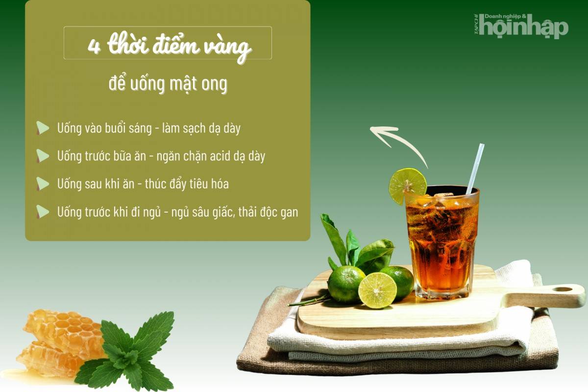 4 thời điểm 'vàng' để uống mật ong