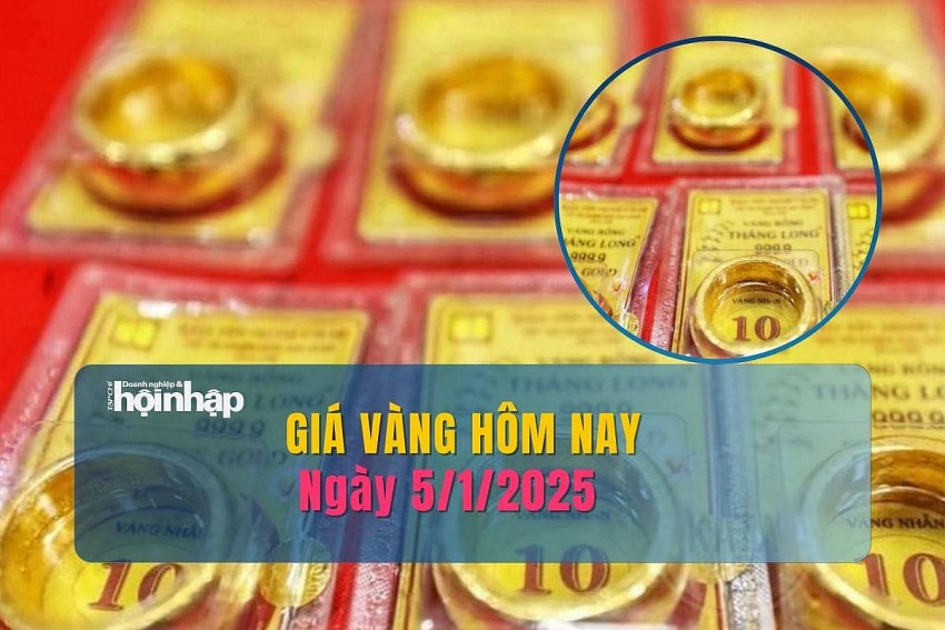 Giá vàng hôm nay 5/1: Giá vàng nhẫn tròn trơn chốt tăng vọt Giá vàng hôm nay 5/1: Giá vàng nhẫn tròn trơn chốt tăng vọt