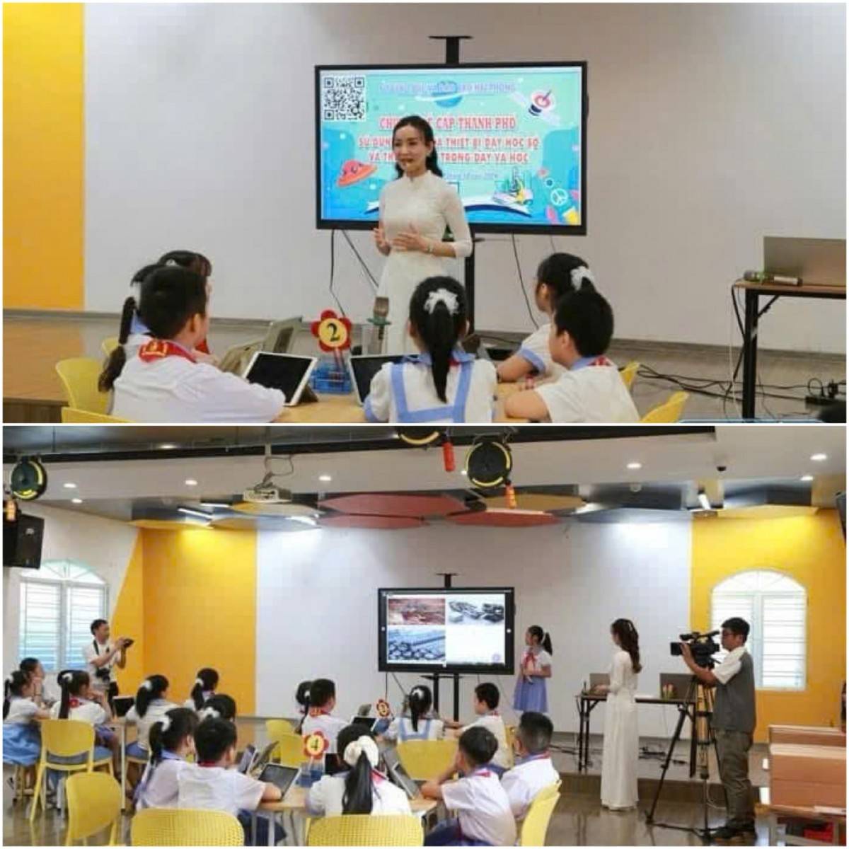 Nhờ sử dụng phòng học thông minh mà mỗi tiết học đều trở nên sôi động, tạo sự hứng khởi cho cả học sinh và giáo viên tham gia. Nhờ sử dụng phòng học thông minh mà mỗi tiết học đều trở nên sôi động, tạo sự hứng khởi cho cả học sinh và giáo viên tham gia.