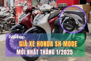 Giá xe máy Honda SH Mode mới nhất tháng 1/2025, giá xe SH Mode bản tiêu chuẩn từ 59 triệu đồng