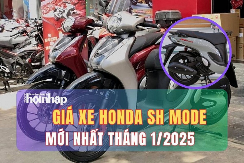Giá xe máy Honda SH Mode mới nhất tháng 1/2025, giá xe SH Mode bản tiêu chuẩn từ 59 triệu đồng