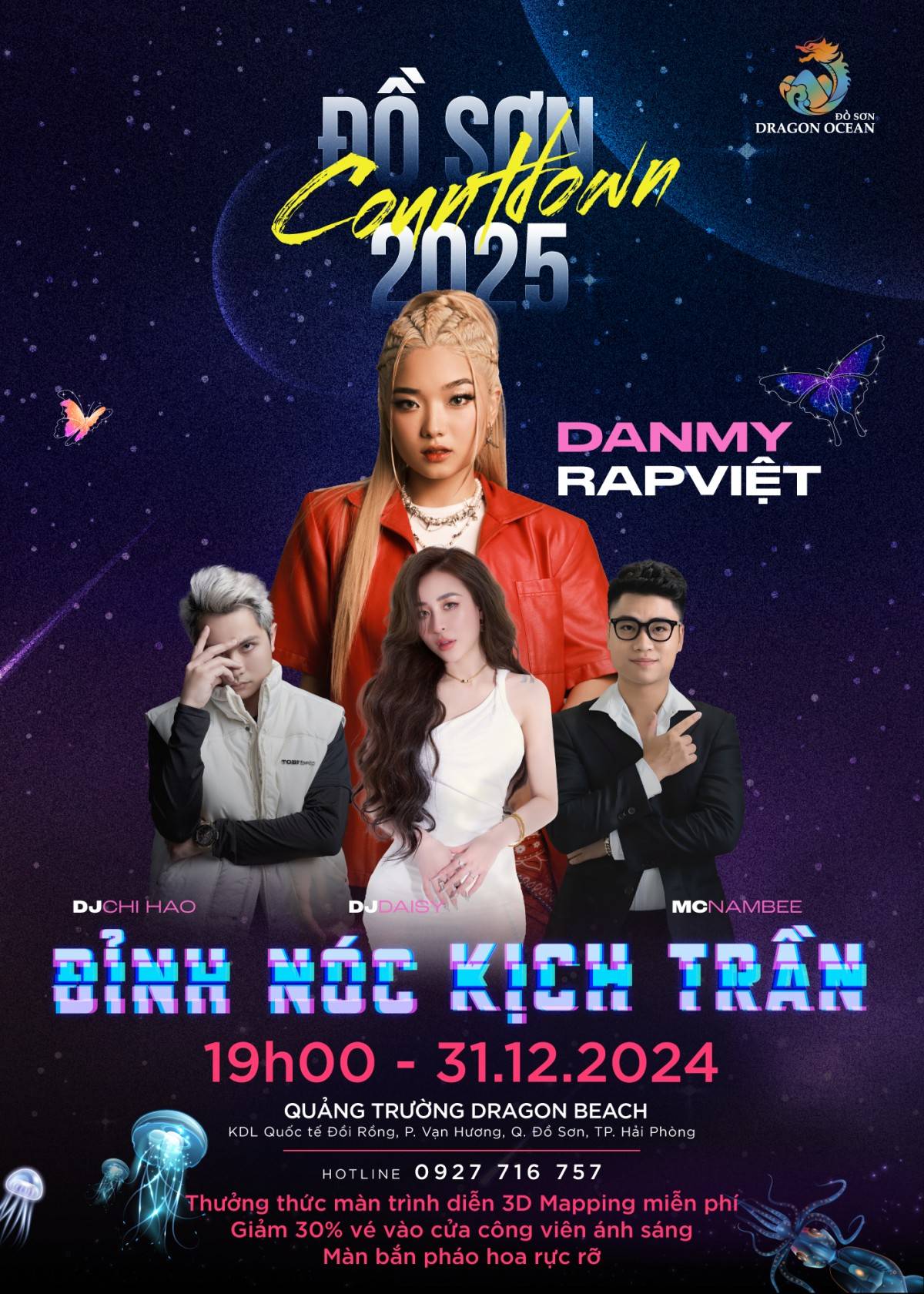 Ngoài ra, du khách còn có thể hoà mình vào không khí náo nhiệt và dâng trào cảm xúc vào thời khắc chuyển giao năm mới với màn pháo hoa rực rỡ đêm Giao Thừa (30/12 âm lịch).