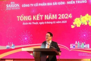 Công ty Cổ phần Bia Sài Gòn - Miền Trung nộp ngân sách năm 2024 gần 1.200 tỉ đồng