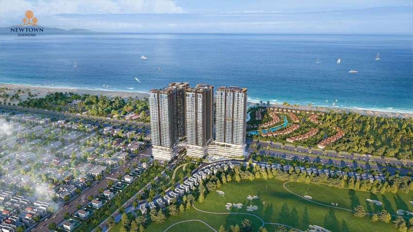 Vị trí sát biển, cạnh sân gôn khiến Newtown Diamond được lòng khách đầu tư. Newtown Diamond tại Đà Nẵng có gì thu hút nhà đầu tư mới ?
