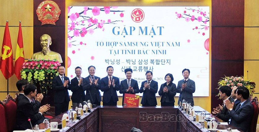 Lãnh đạo tỉnh Bắc Ninh làm việc với Tổ hợp Samsung Việt Nam