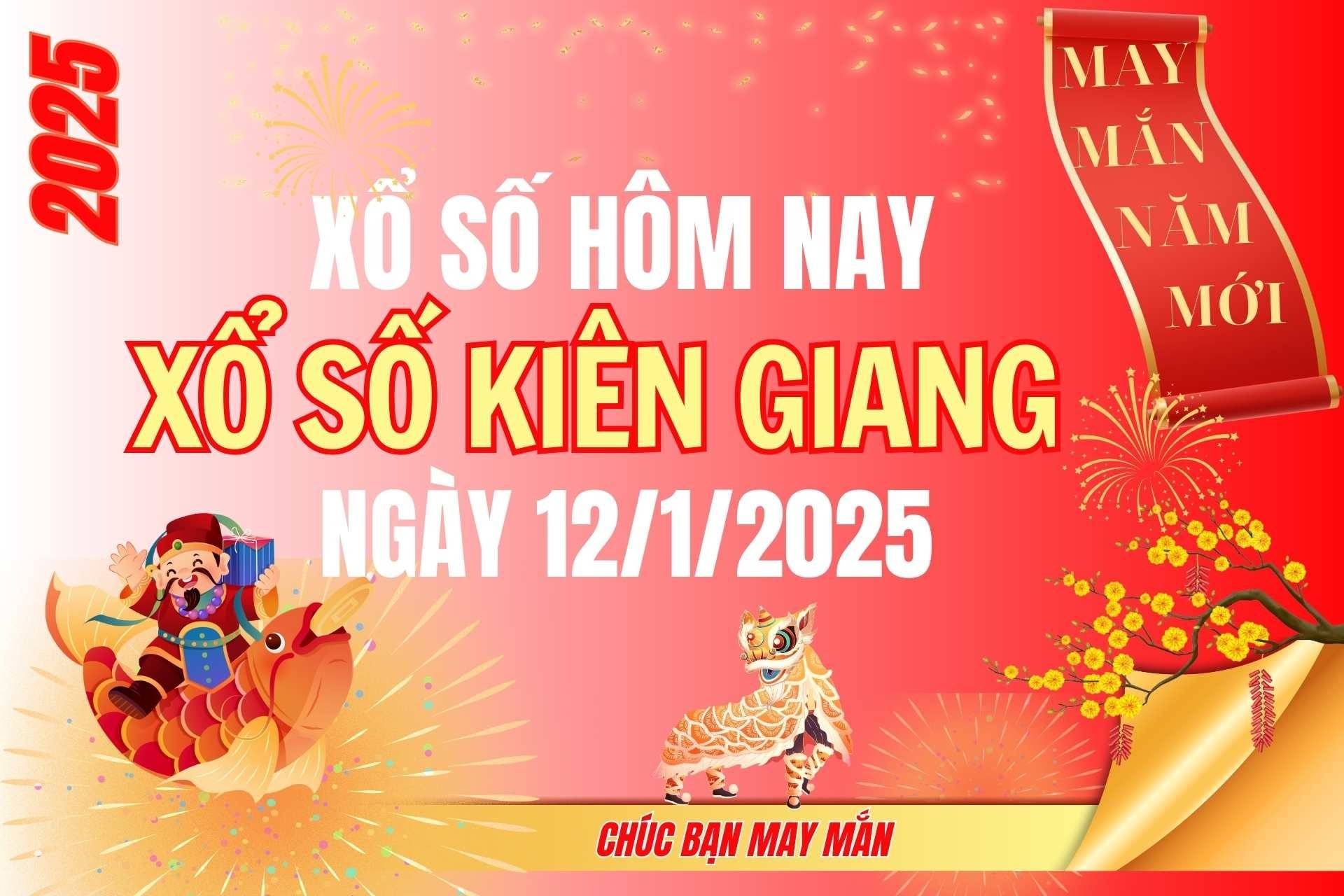 XSTG 12/1, Kết quả xổ số Tiền Giang hôm nay 12/1/2025, Trực tiếp XSTG ngày 12 tháng 1