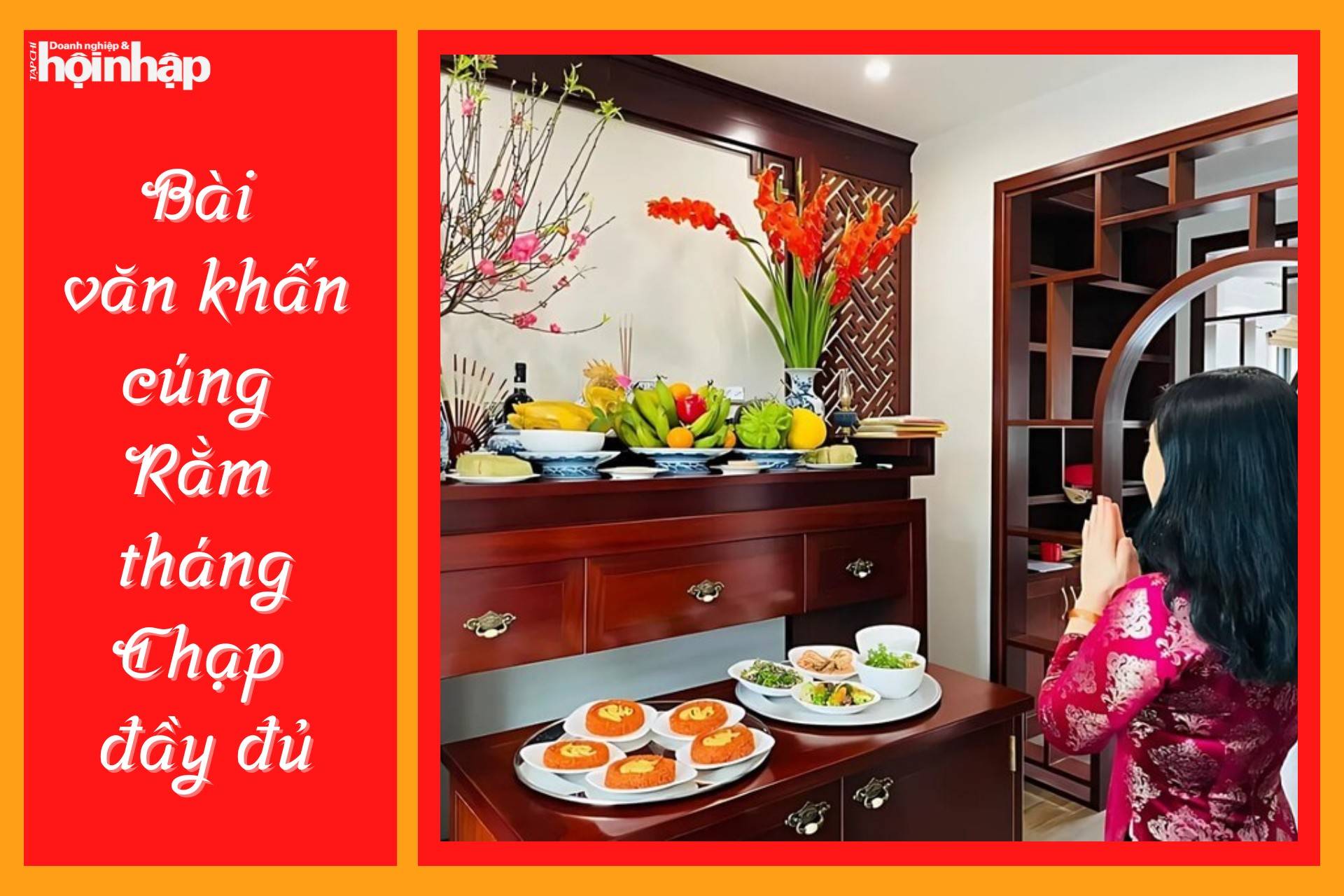 Văn khấn cúng Rằm tháng Chạp 2025 tại gia đầy đủ nhất