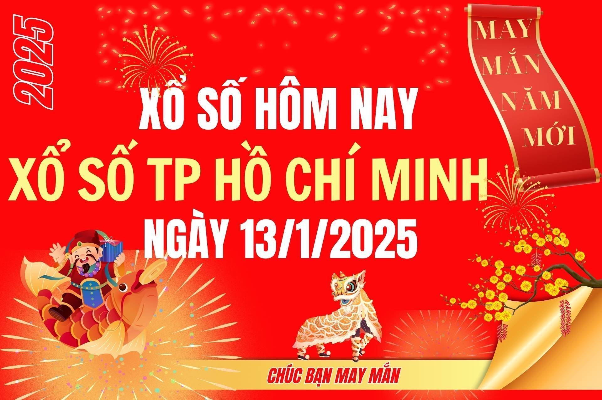 XSHCM 13/1, Kết quả xổ số TP. Hồ Chí Minh hôm nay 13/1/2025, Trực tiếp XSHCM ngày 13 tháng 1