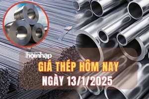 Giá thép hôm nay 13/1: Giá thép trên sàn giao dịch giảm, thép trong nước dao động quanh mức 13.900 đồng/kg