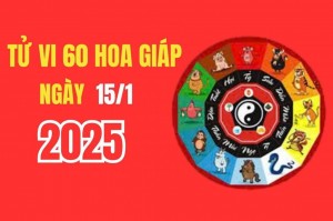 Tử vi 60 hoa giáp ngày 15/01/2025: Tị, Tí, Thân, Thìn có tài lộc và may mắn