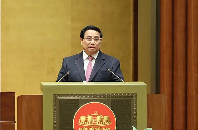 Thủ tướng Phạm Minh Chính phát biểu tại hội nghị.