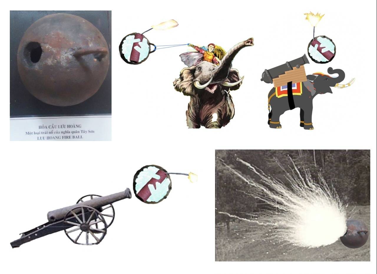 Các hình thức sử dụng lựu đạn phốt pho của nghĩa quân Tây Sơn uy lực không kém gì bom phốt pho ngày nay.