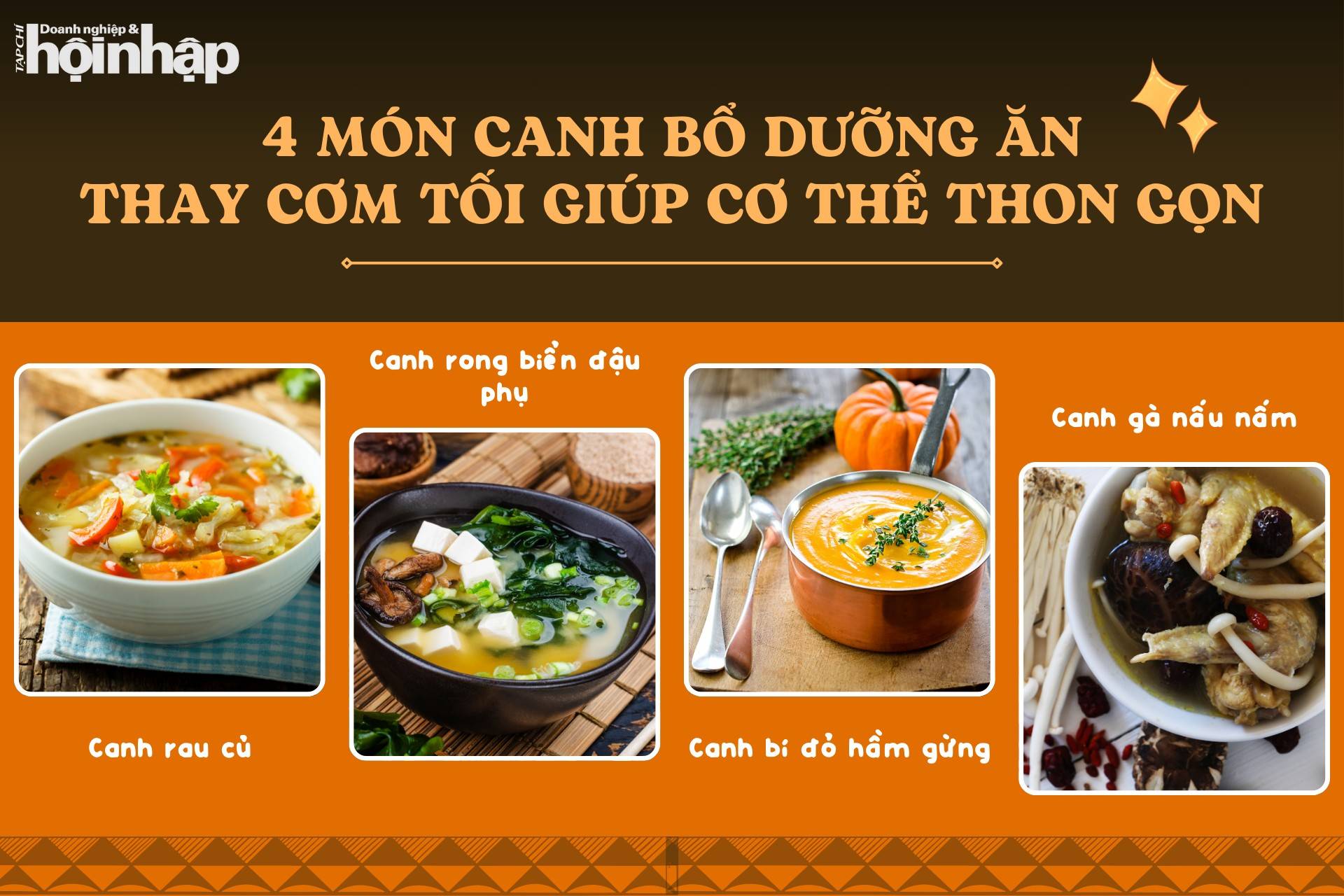 4 món canh bổ dưỡng ăn thay cơm tối giúp cơ thể thon gọn