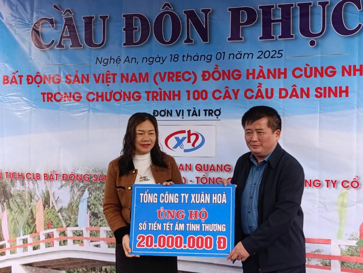Khánh thành cầu Đôn Phục tại huyện Con Cuông, tỉnh Nghệ An hơn 1,5 tỷ đồng