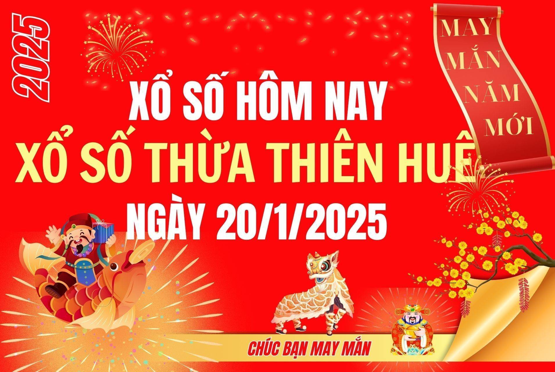 XSTTH 20/1, Kết quả xổ số Thừa Thiên Huế hôm nay 20/1/2025, Trực tiếp XSTTH ngày 20 tháng 1