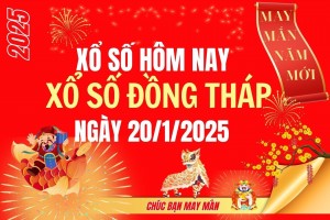 XSDT 20/1, Kết quả xổ số Đồng Tháp hôm nay 20/1/2025, Trực tiếp XSDT ngày 20 tháng 1