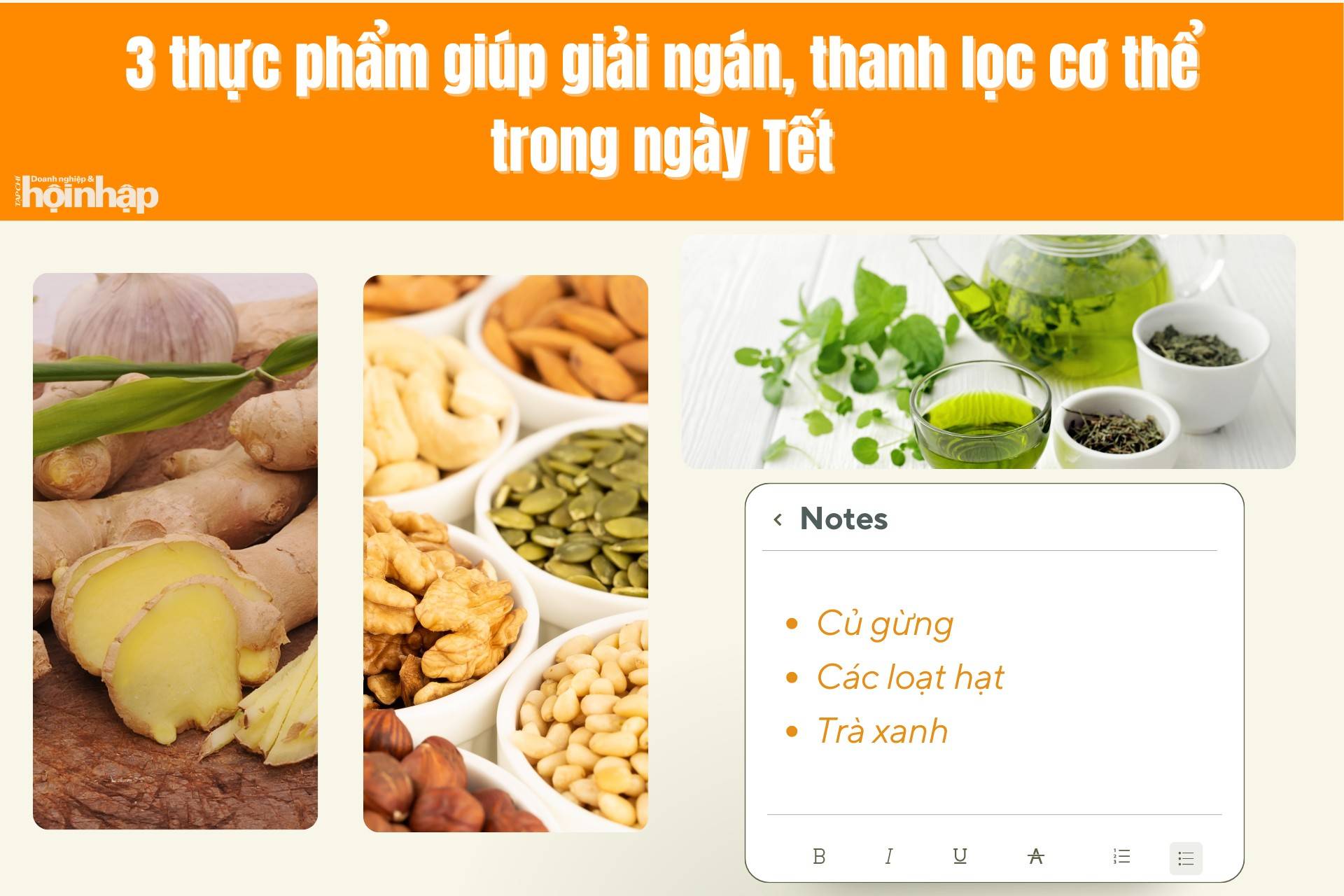 3 thực phẩm giúp giải ngán, thanh lọc cơ thể trong ngày Tết 3 thực phẩm giúp giải ngán, thanh lọc cơ thể trong ngày Tết