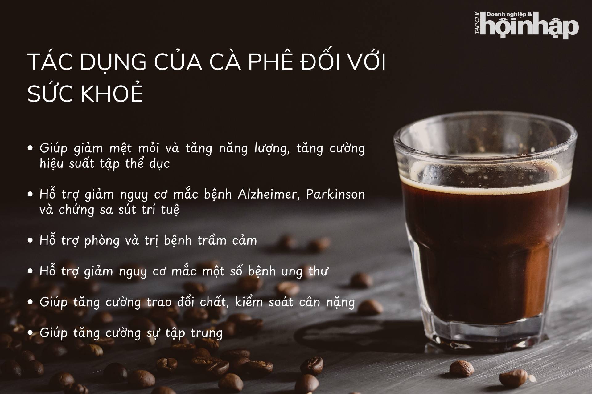 Tác dụng của cà phê đối với sức khoẻ