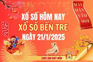 XSBTR 21/1, Kết quả xổ số Bến Tre hôm nay 21/1/2025, Trực tiếp XSBTR ngày 21 tháng 1