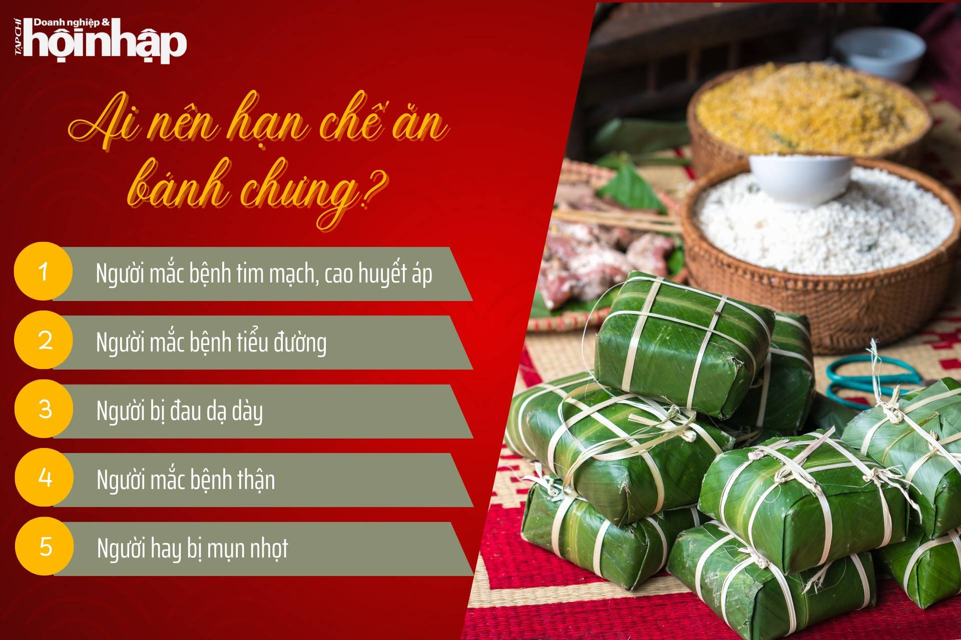 Ai nên hạn chế ăn bánh chưng?