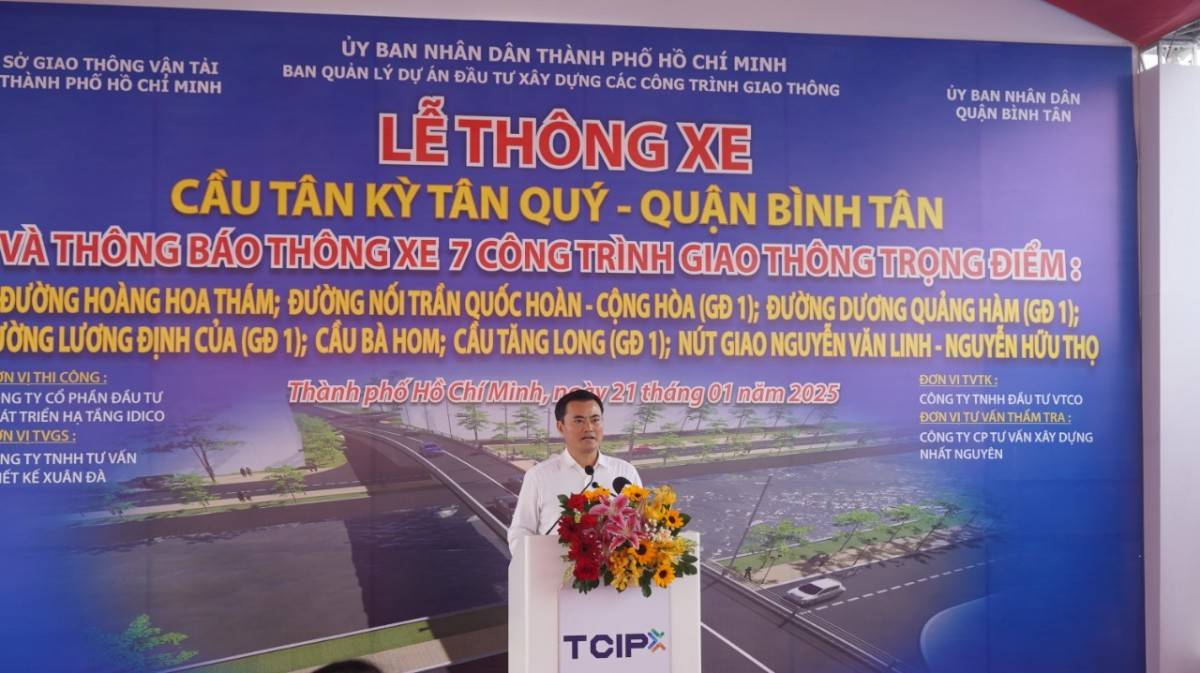 TP.HCM: Khánh thành Cầu Tân Kỳ Tân Quý và thông xe 7 công trình giao thông trọng điểm