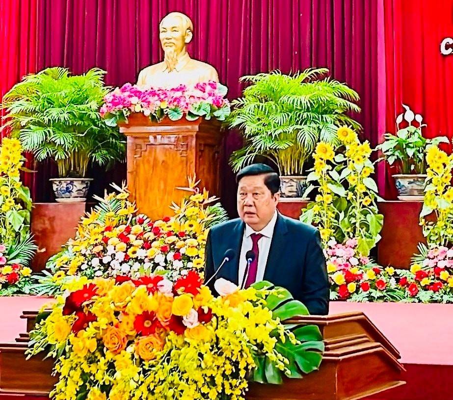 Ông Phạm Văn Hiểu, Chủ tịch HĐND TP Cần Thơ phát biểu tại buổi họp mặt