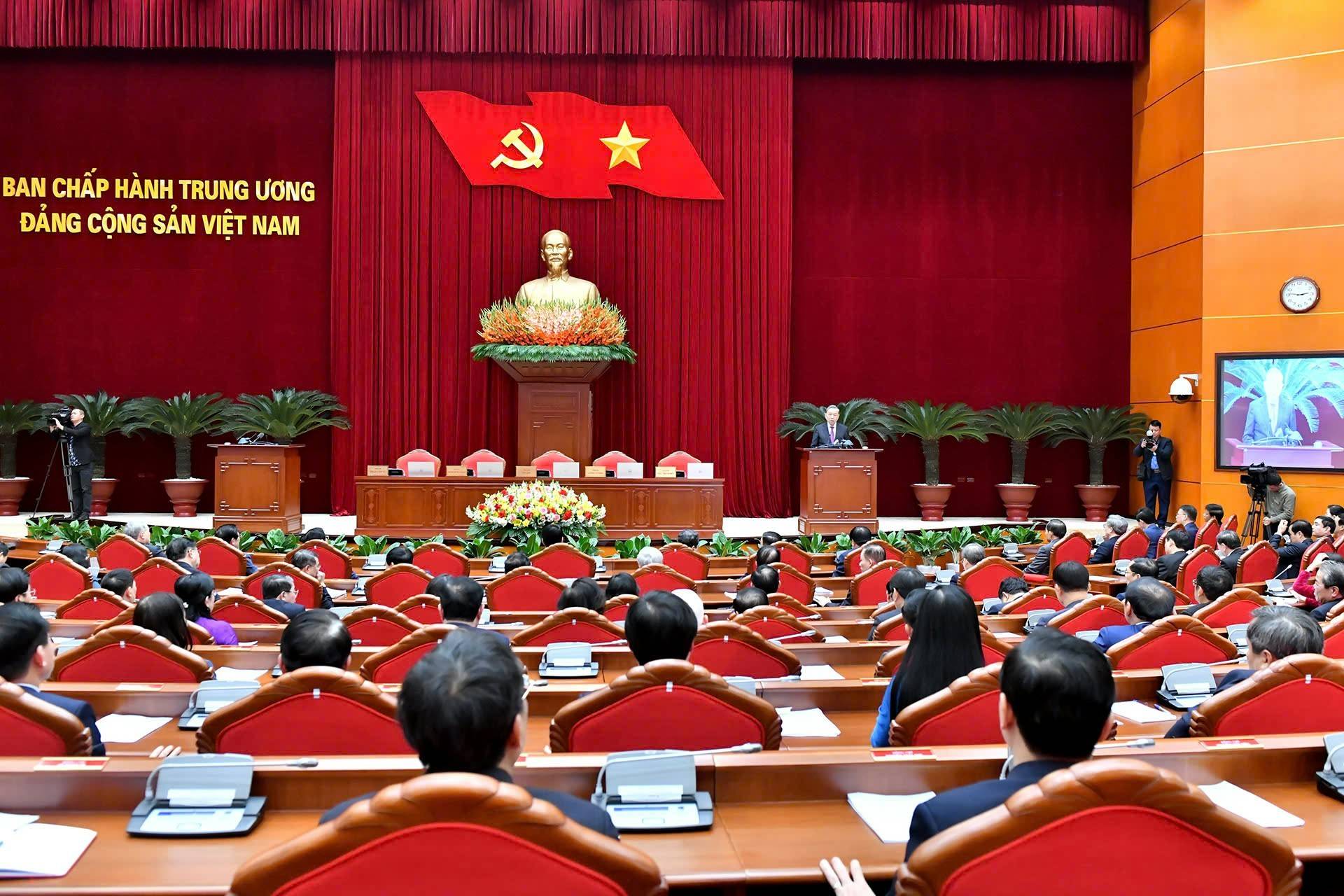 Tổng Bí thư Tô Lâm nhấn mạnh, Hội nghị Trung ương đã thành công tốt đẹp; những nội dung được Trung ương thông qua cần sớm được triển khai thực hiện - Ảnh: VGP/Nhật Bắc