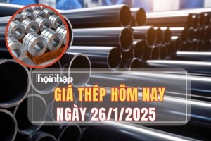 Giá thép hôm nay 26/1: Giá thép quốc tế tăng mạnh, thép trong nước ổn định