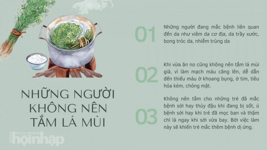 Khám phá tác dụng của việc tắm lá mùi già vào chiều Tất niên Khám phá tác dụng của việc tắm lá mùi già vào chiều Tất niên
