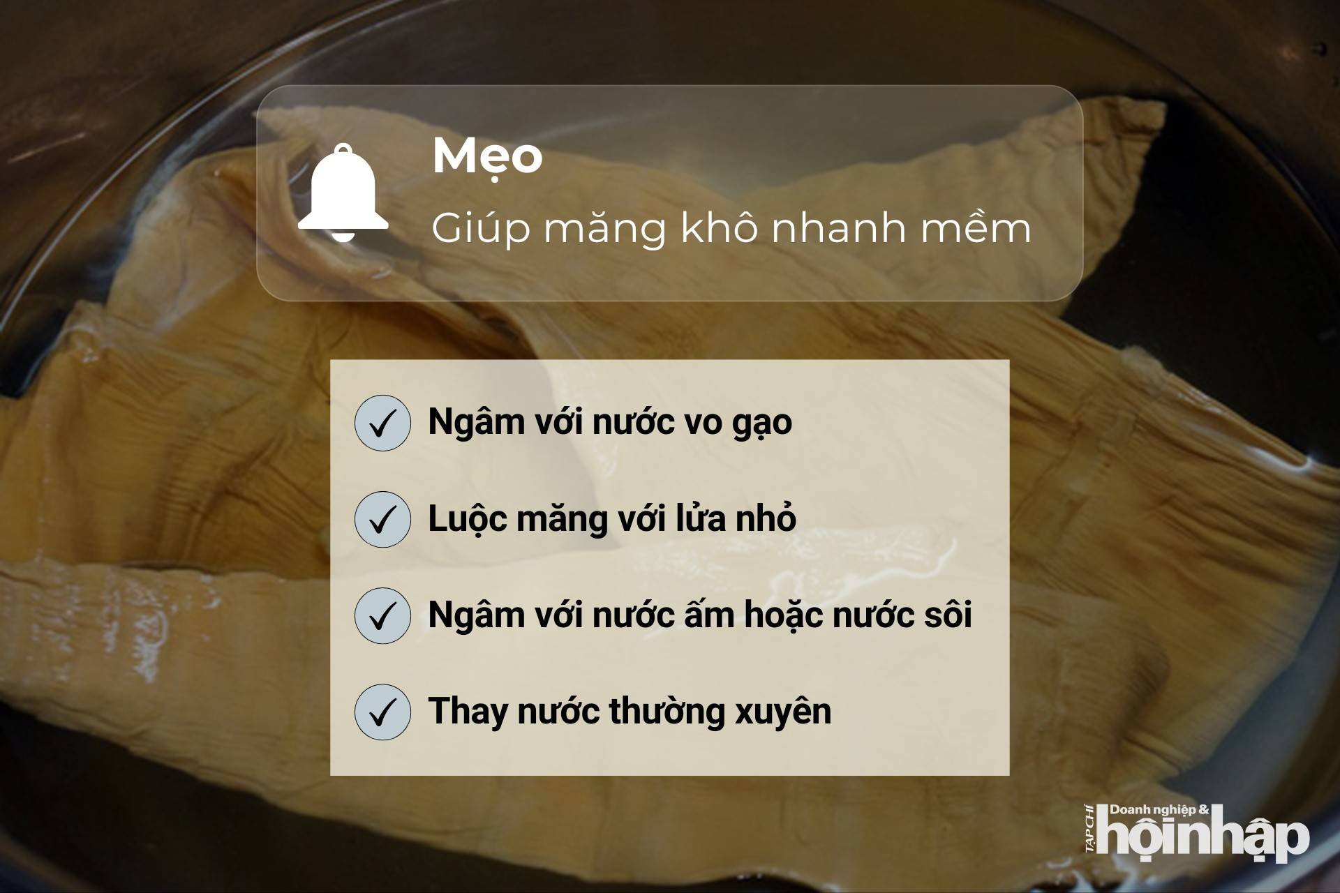 Một số mẹo giúp măng khô nhanh mềm