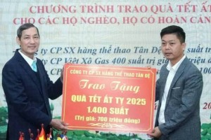 Doanh nghiệp tỉnh Thái Bình ủng hộ hơn 33 nghìn suất quà Tết tặng người nghèo, người có hoàn cảnh khó khăn