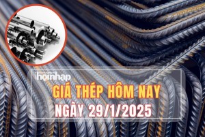 Giá thép hôm nay 29/1: Giá thép trên sàn Thượng Hải giảm, trong nước ổn định