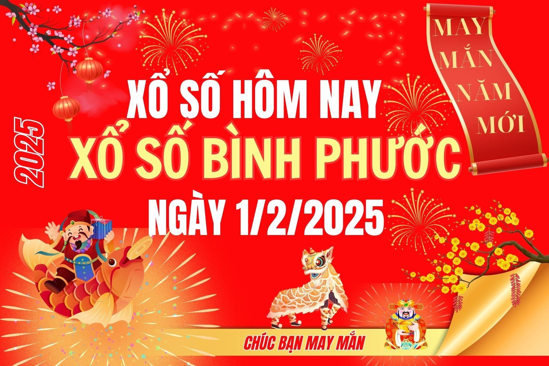 XSBP 1/2, Kết quả xổ số Bình Phước hôm nay 1/2/2025, Trực tiếp