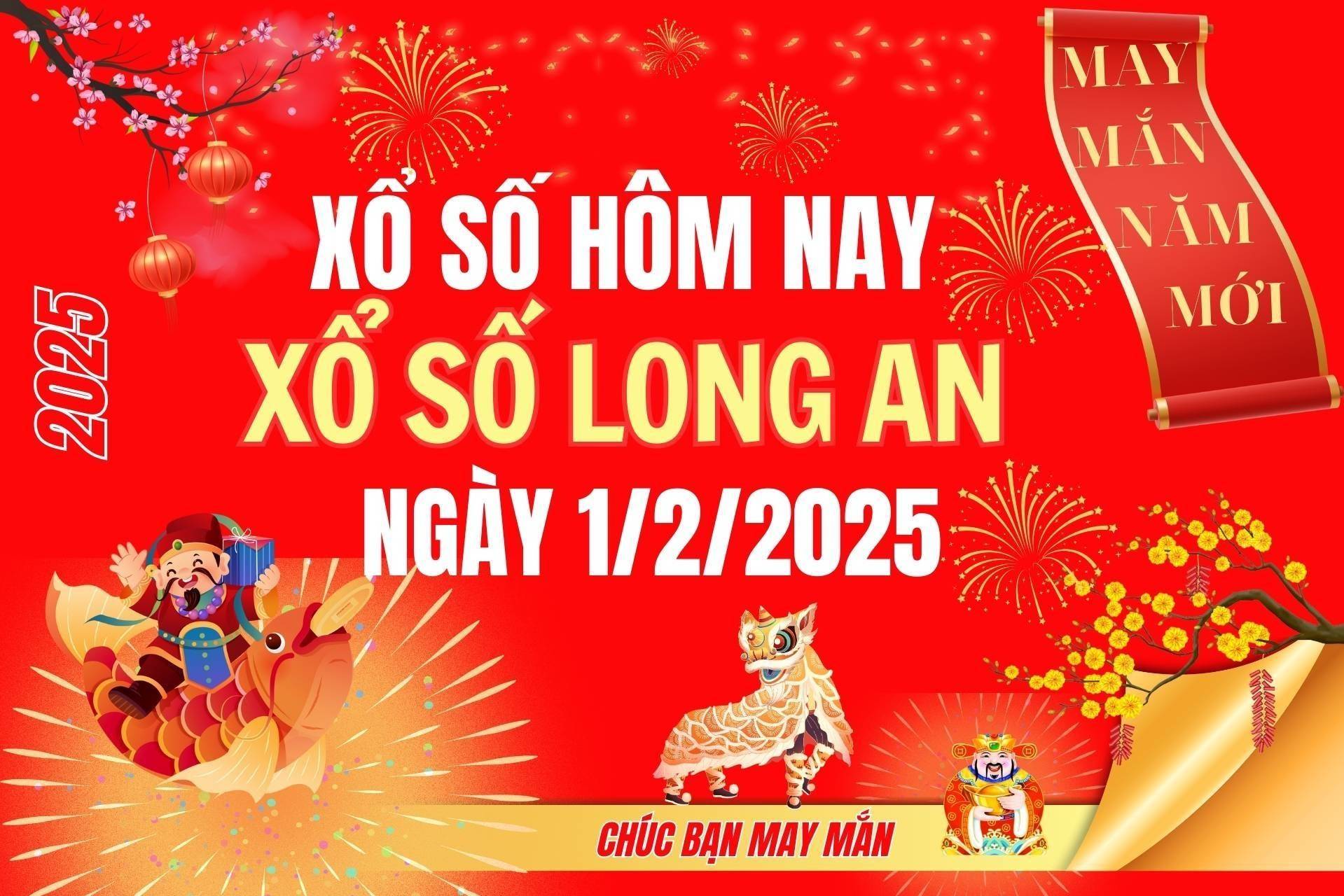 XSLA 1/2, Kết quả xổ số Long An hôm nay 1/2/2025, Trực tiếp XSLA ngày 1 tháng 2