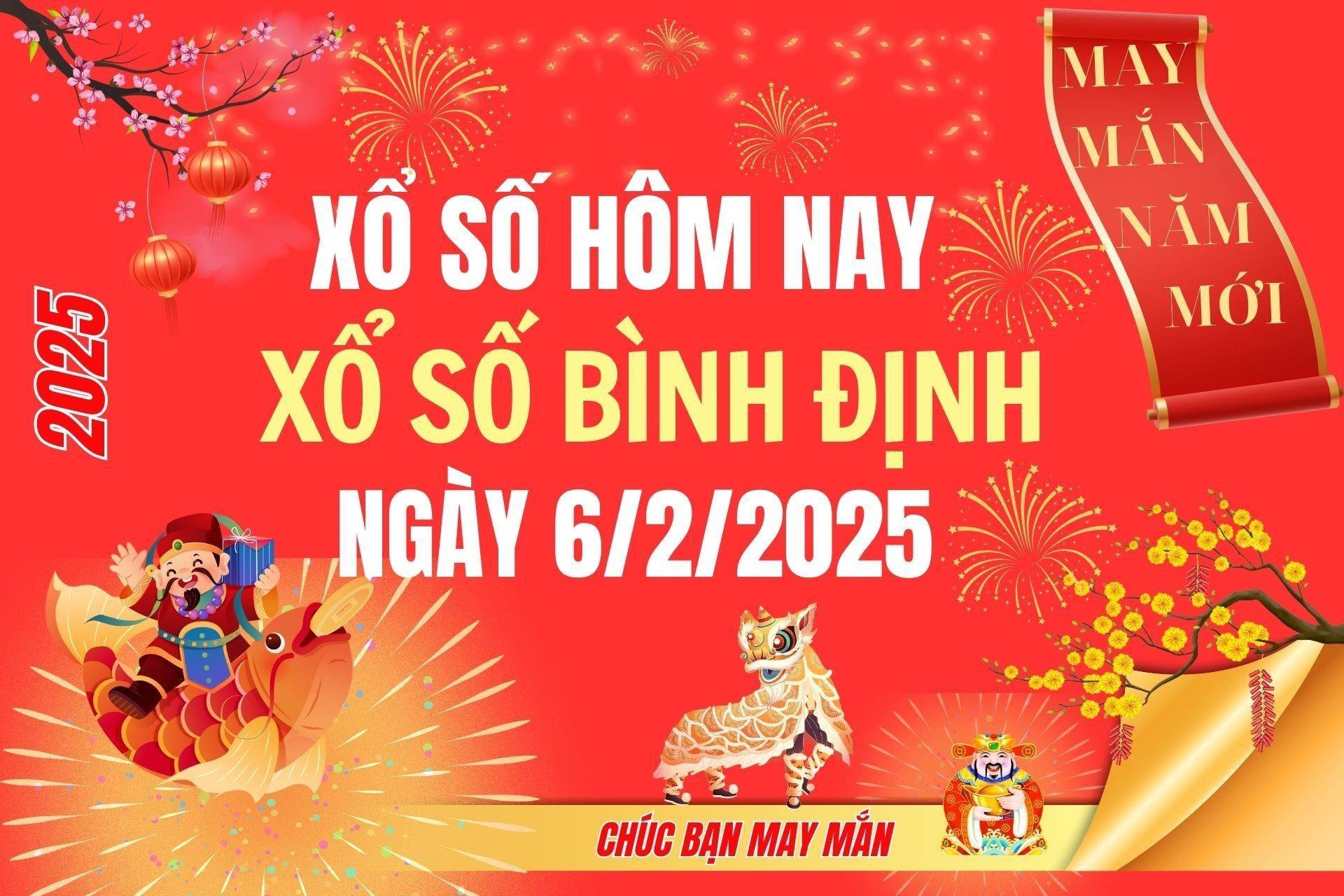 XSBDI 6/2, Kết quả xổ số Bình Định hôm nay 6/2/2025, Trực tiếp XSBDI ngày 6 tháng 2