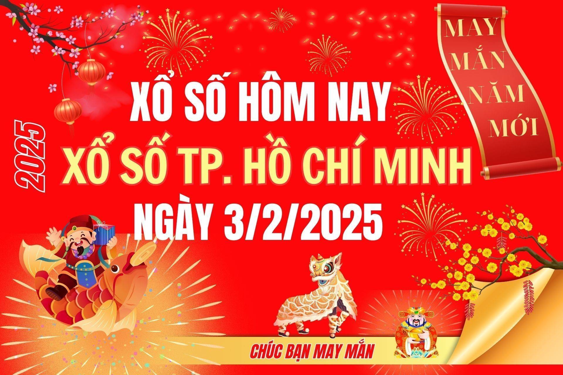 XSHCM 3/2, Kết quả xổ số Hồ Chí Minh hôm nay 3/2/2025, Trực tiếp XSHCM ngày 3 tháng 2