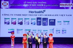 Herbalife Việt Nam nhận giải thưởng "Sản phẩm Vàng vì sức khỏe cộng đồng" lần thứ 10 liên tiếp