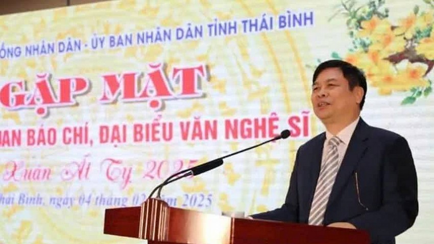 Phó Chủ tịch Ủy ban nhân dân tỉnh Thái Bình Phạm Văn Nghiêm mong muốn các cơ quan báo chí và văn nghệ sĩ đồng hành cùng địa phương để tiếp tục lan tỏa thông tin tích cực trong năm 2025.