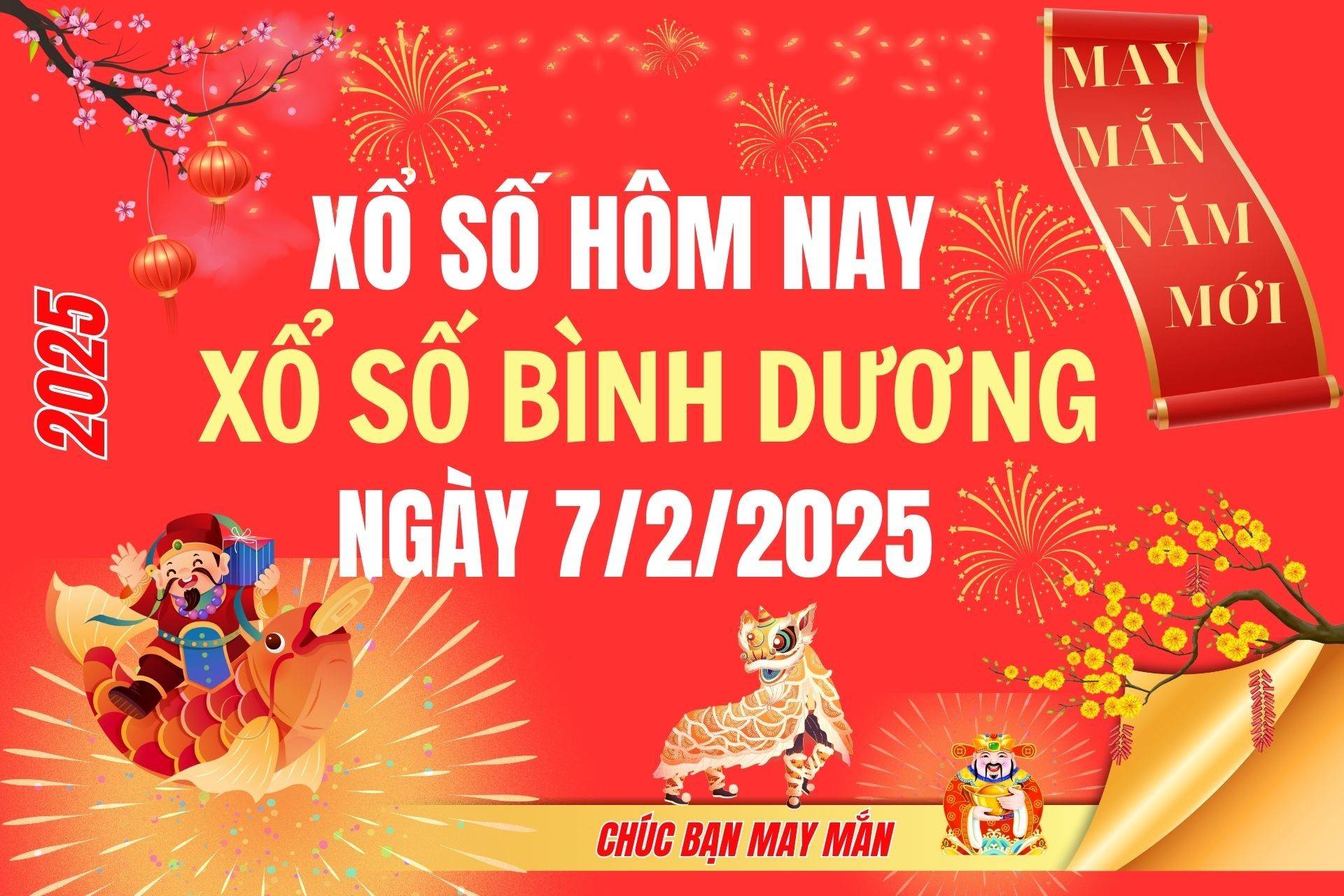 XSBD 7/2, Kết quả xổ số Bình Dương hôm nay 7/2/2025, Trực tiếp XSBD ngày 7 tháng 2