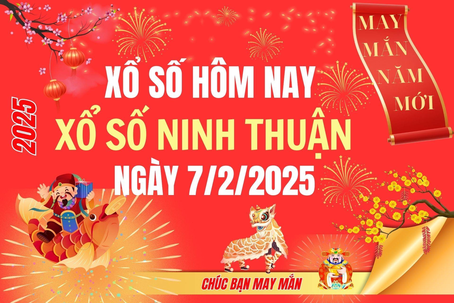 XSNT 7/2, Kết quả xổ số Ninh Thuận hôm nay 7/2/2025, Trực tiếp XSNT ngày 7 tháng 2