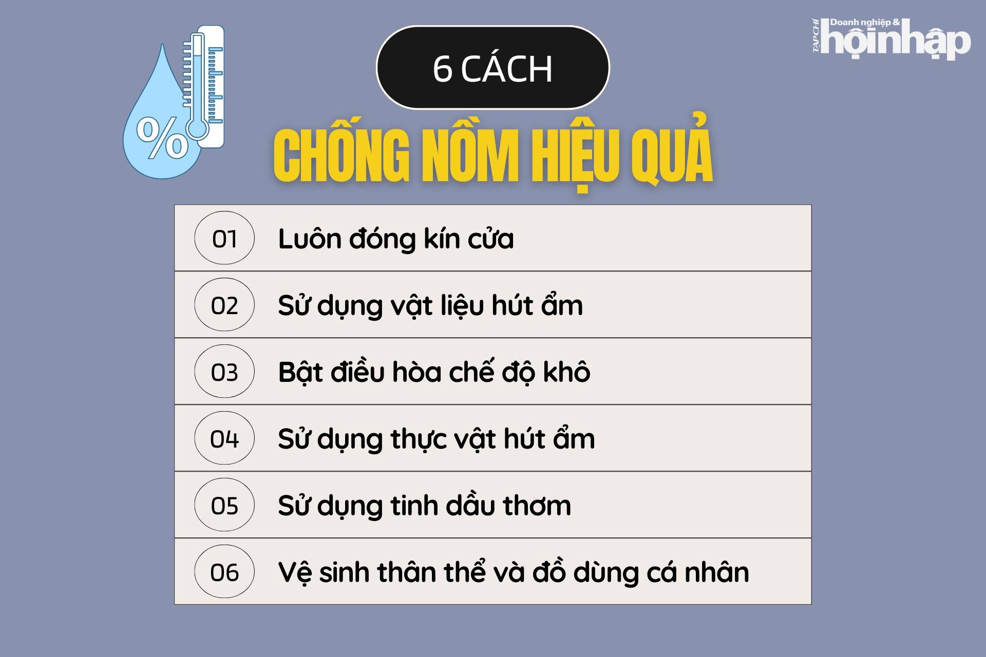6 cách chống nồm hiệu quả