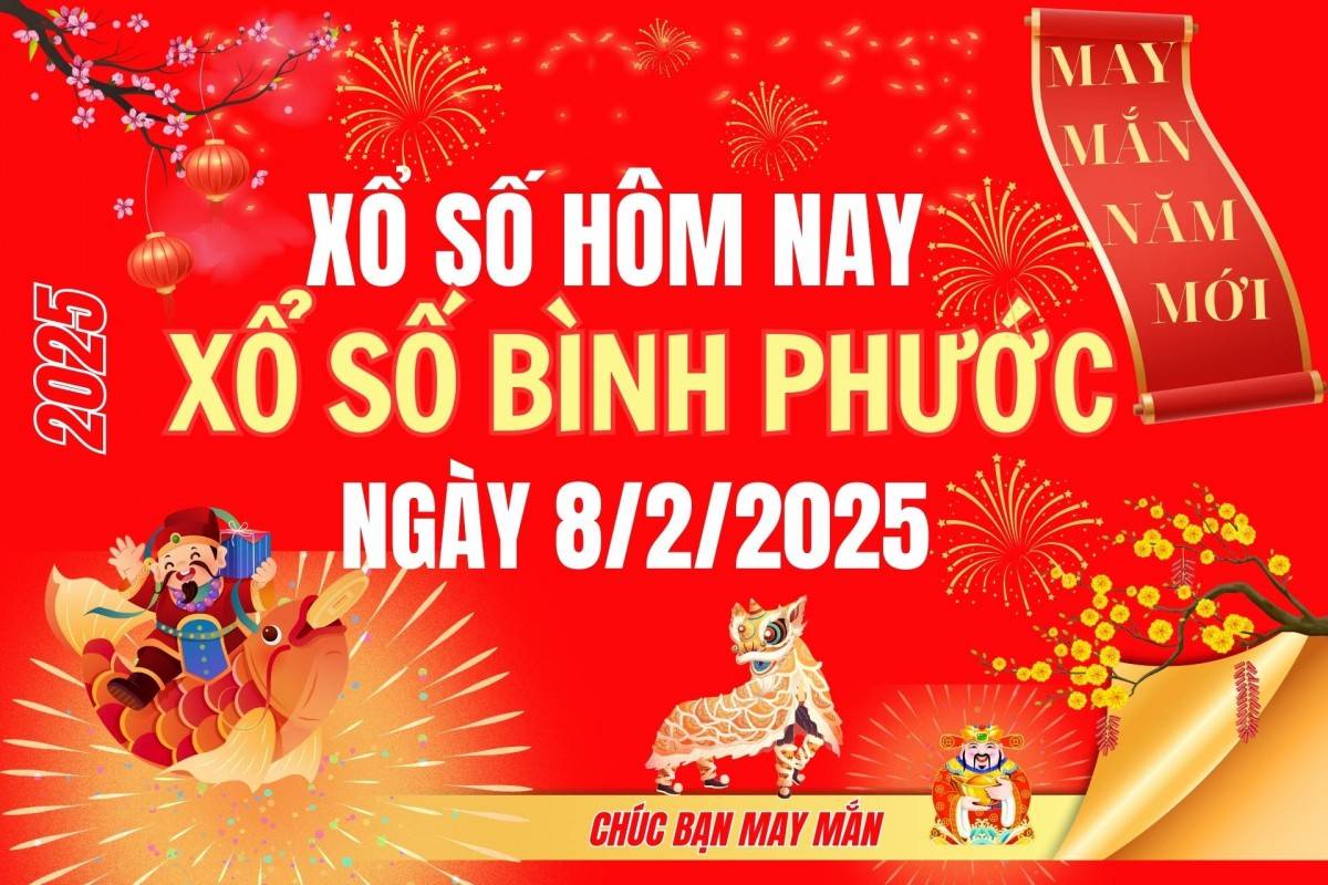 XSBP 1/2, Kết quả xổ số Bình Phước hôm nay 1/2/2025, Trực tiếp XSBP ngày 1 tháng 2