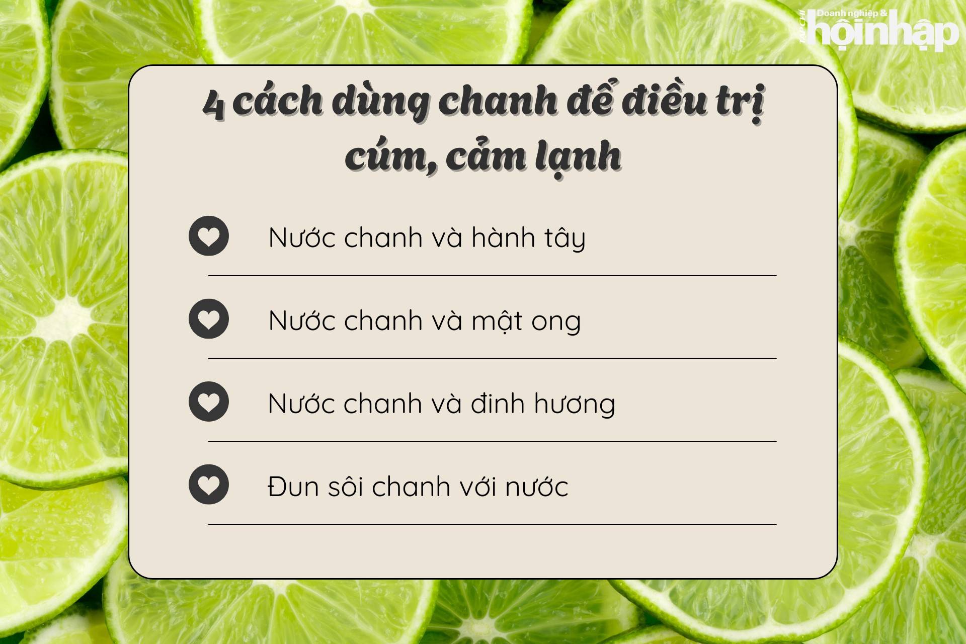 4 cách dùng quả chanh để điều trị cúm, cảm lạnh