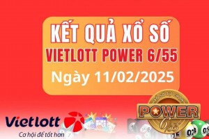 Vietlott 12 tháng 2 , Kết quả xổ số Vietlott hôm nay 12 tháng 2 , Xổ số Power 6/55 ngày 12 tháng 2 /2025